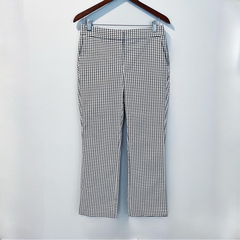 Rachel Zoe Black and White Checked Cropped Pants